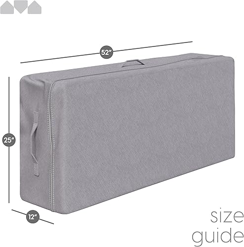 Miniatura 37 de Milliard Funda de transporte para el colchón de espuma viscoelástica plegable de 6 pulgadas, tamaño de cuna (75 x 31 x 6 pulgadas) (colchón no