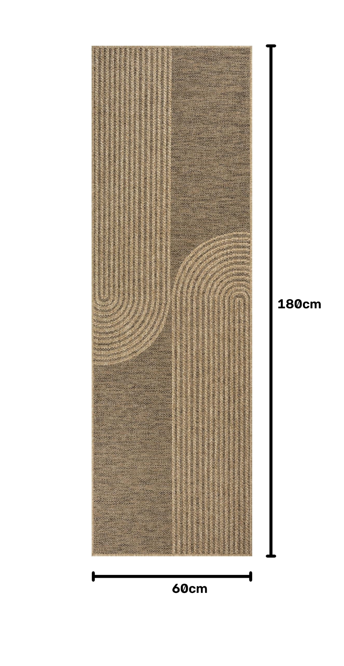 the carpet Kansas Outdoor Teppich – Wetterfester Indoor & Outdoor Teppich im Jute-Look für Balkon, Terrasse, Garten… – Ansicht 2