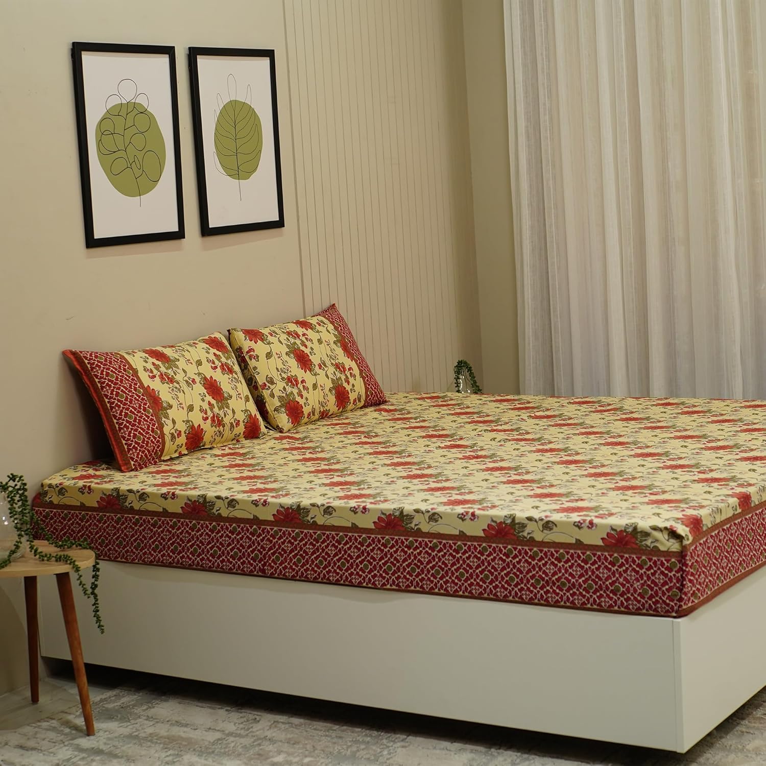 Bed Sheets King Size, 100 Cotton Sheets, Yellow Bedding