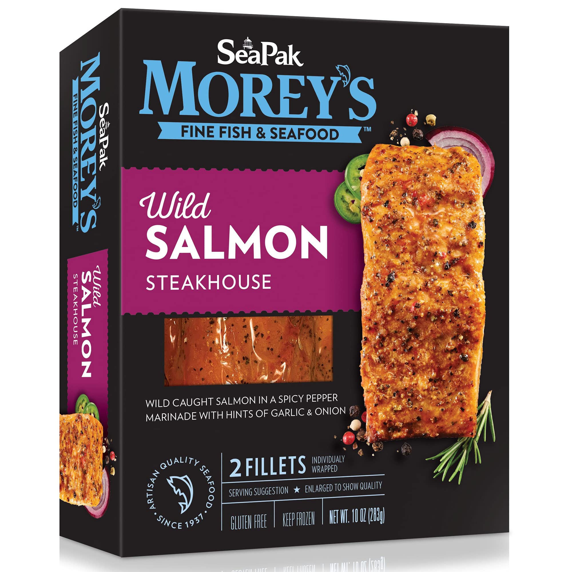 Buy Morey’s Wild Salmon Steakhouse Wild Caught Salmon Fillets In A