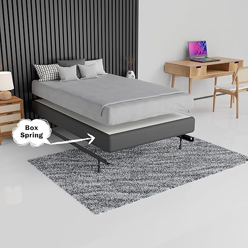 Miniatura 3 de Spring Coil Bobina, somier resistente de 8 pulgadas para soporte de colchón, base de madera natural duradera y fácil de montar, para California