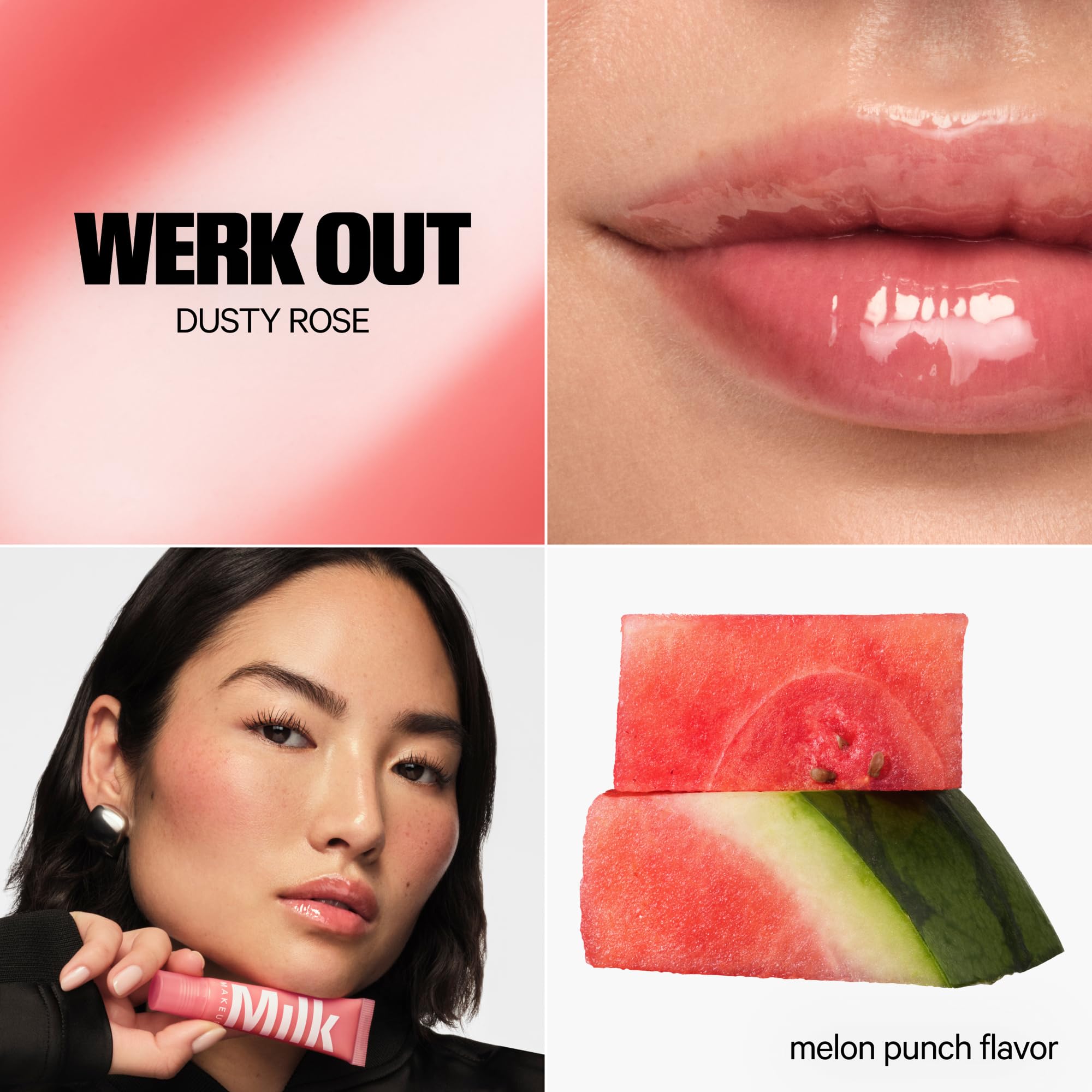 Milk Makeup Cooling Water Jelly Tint + Balmade Lip Balm Set, Red & Dusty Rose