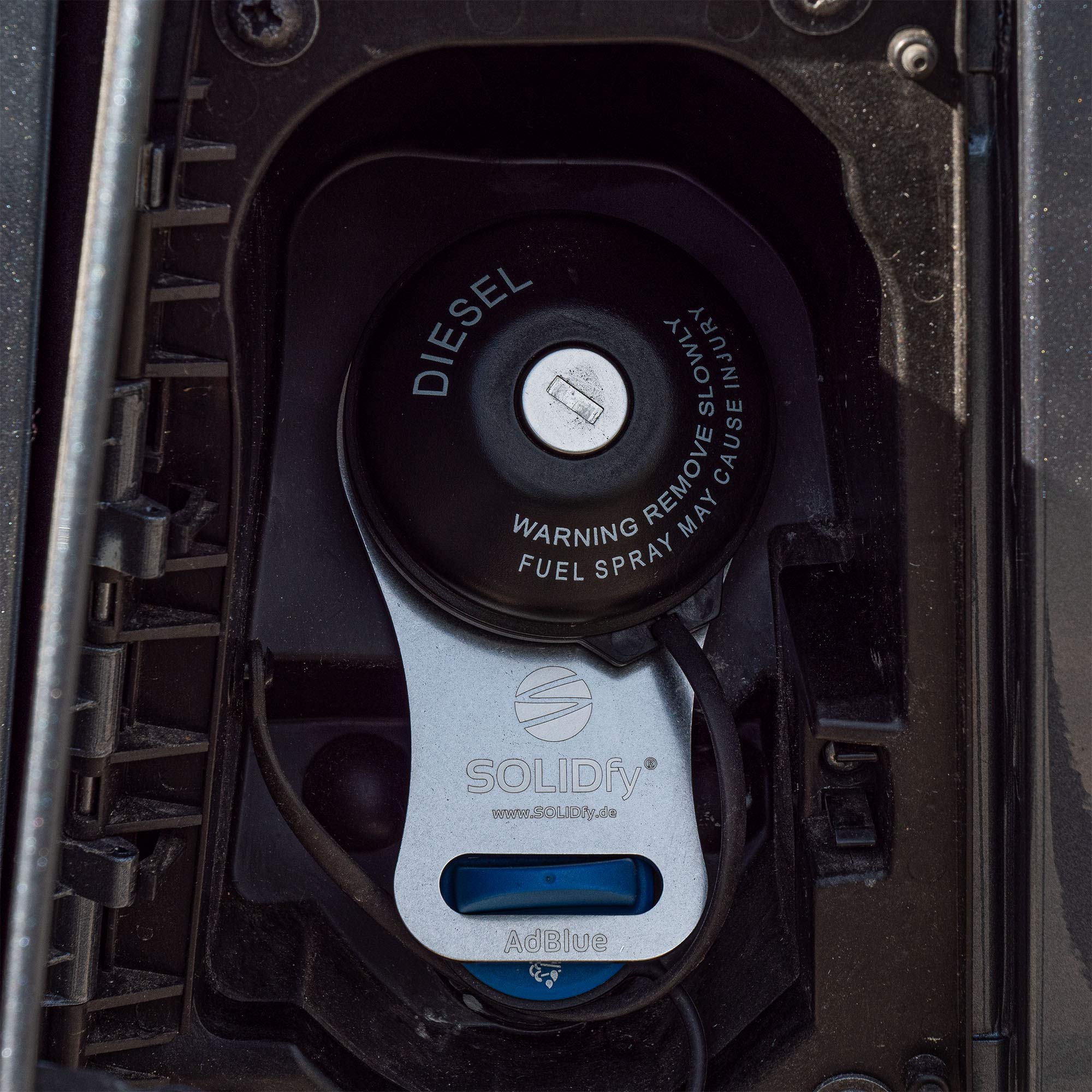 Cierre de seguridad AdBlue de acero inoxidable