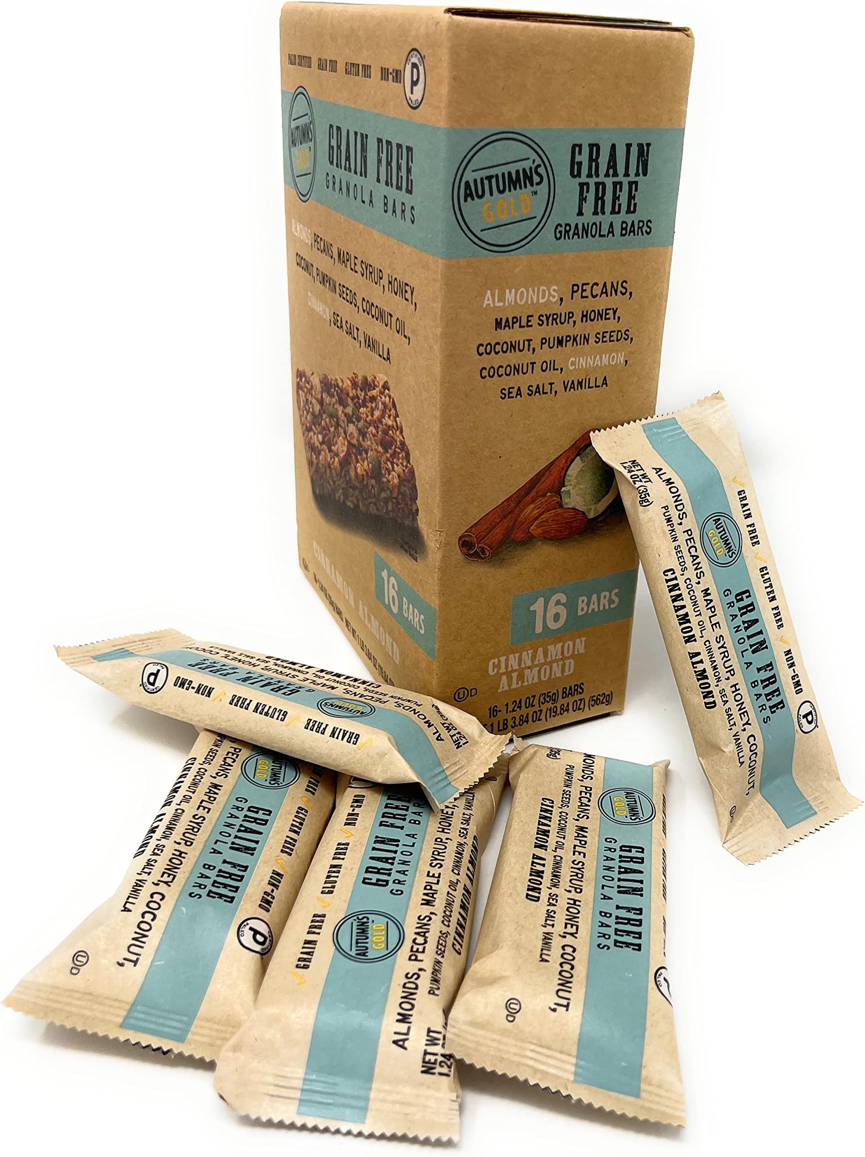 Bulk Snack Bars (Autumn's Gold, Cinnamon Almond, 16-pack)