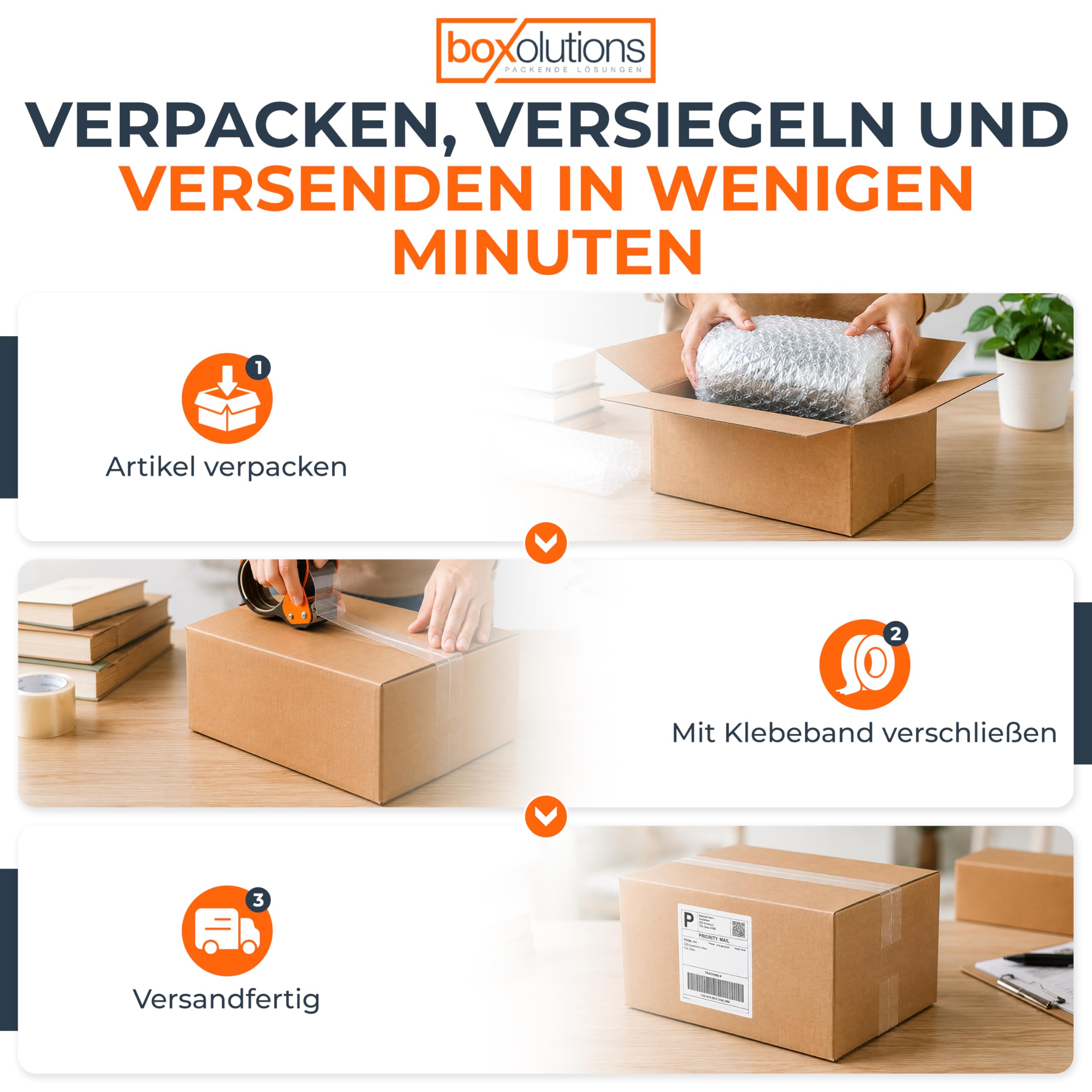 Versandkarton 600 x 400 x 400 mm, 1-wellig 1.20 B, brauner Kraftpapier Faltkarton FEFCO 0201, Großkarton für E-Commerce, Privatversand und Organisation