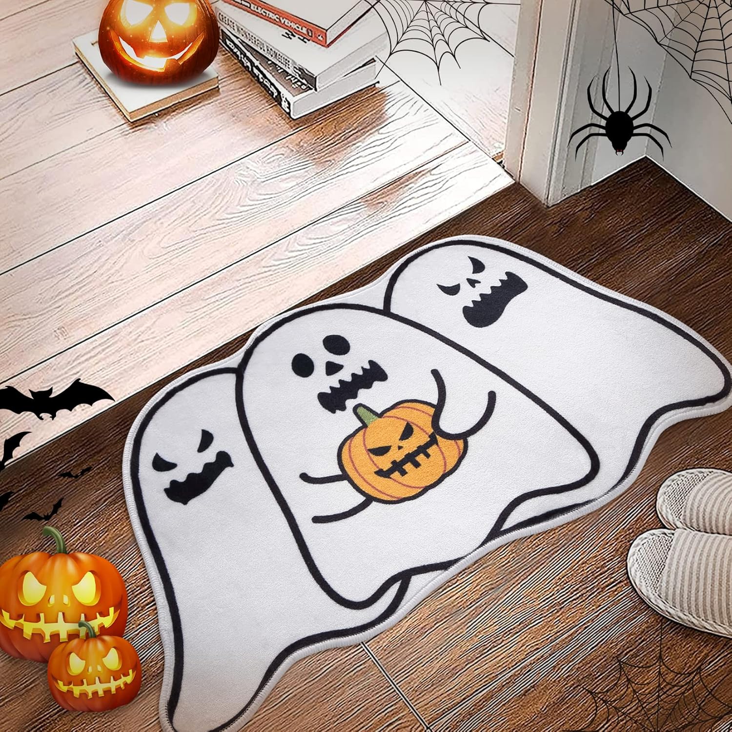 HOMERRY Halloween Doormat Outdoor Door Mat Halloween Ghost