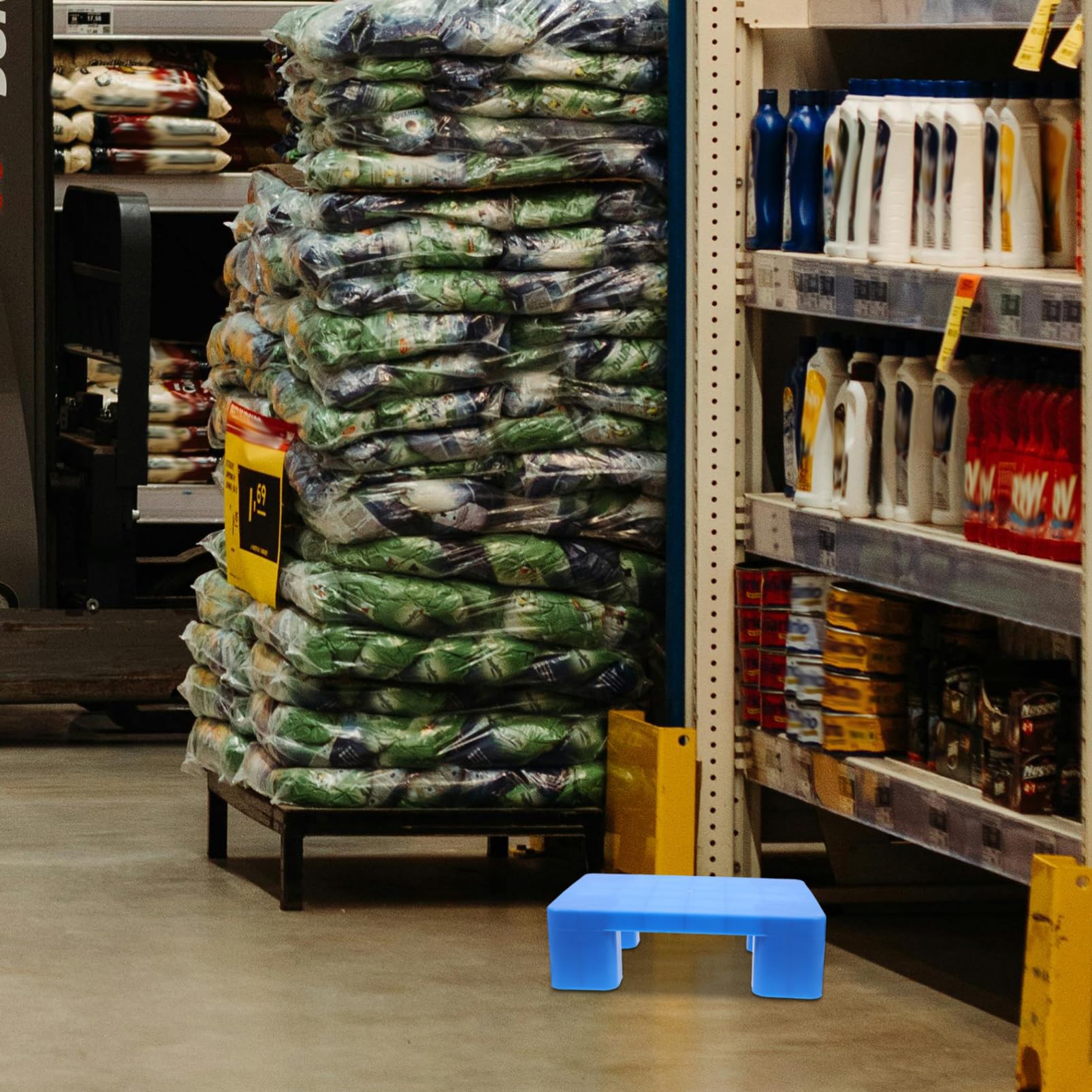 WOONEKY Palet Pequeño de Plástico Abs para Sótano y Supermercado, Plataforma de Contención de Derrames, Fácil Instalación y Ventilación