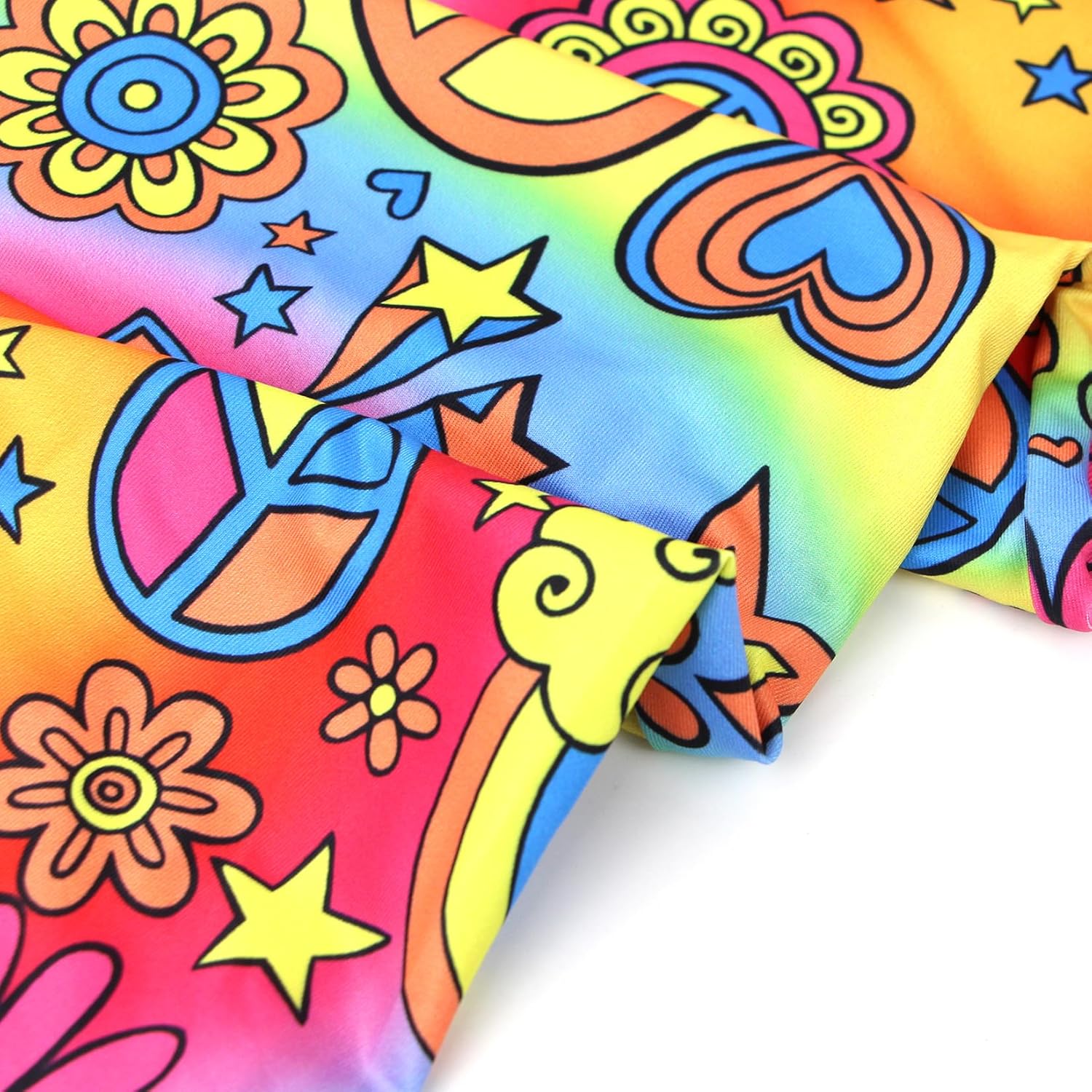 bopika 60s 70s Hippie Disco Dress Costume Women's Retro Disco Outfit Women Halloween Floral Dresses - Image 6