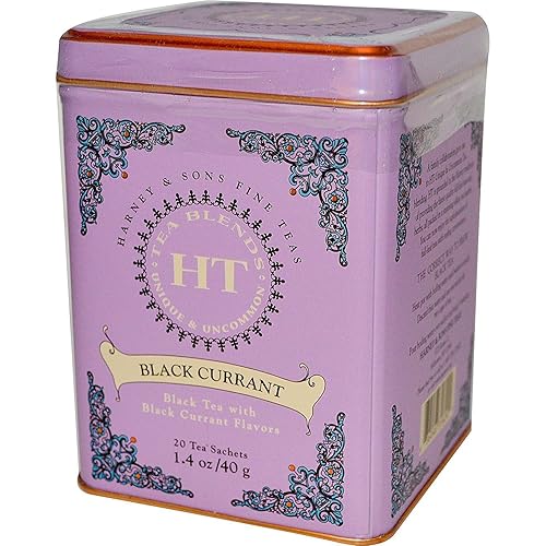 Harney & Sons, Té de grosella negra, 20 bolsitas de té, 1.4 oz (40 g) Harney & Sons, té de grosella negra, 20 bolsitas de té, 1.4 oz (40 g) -