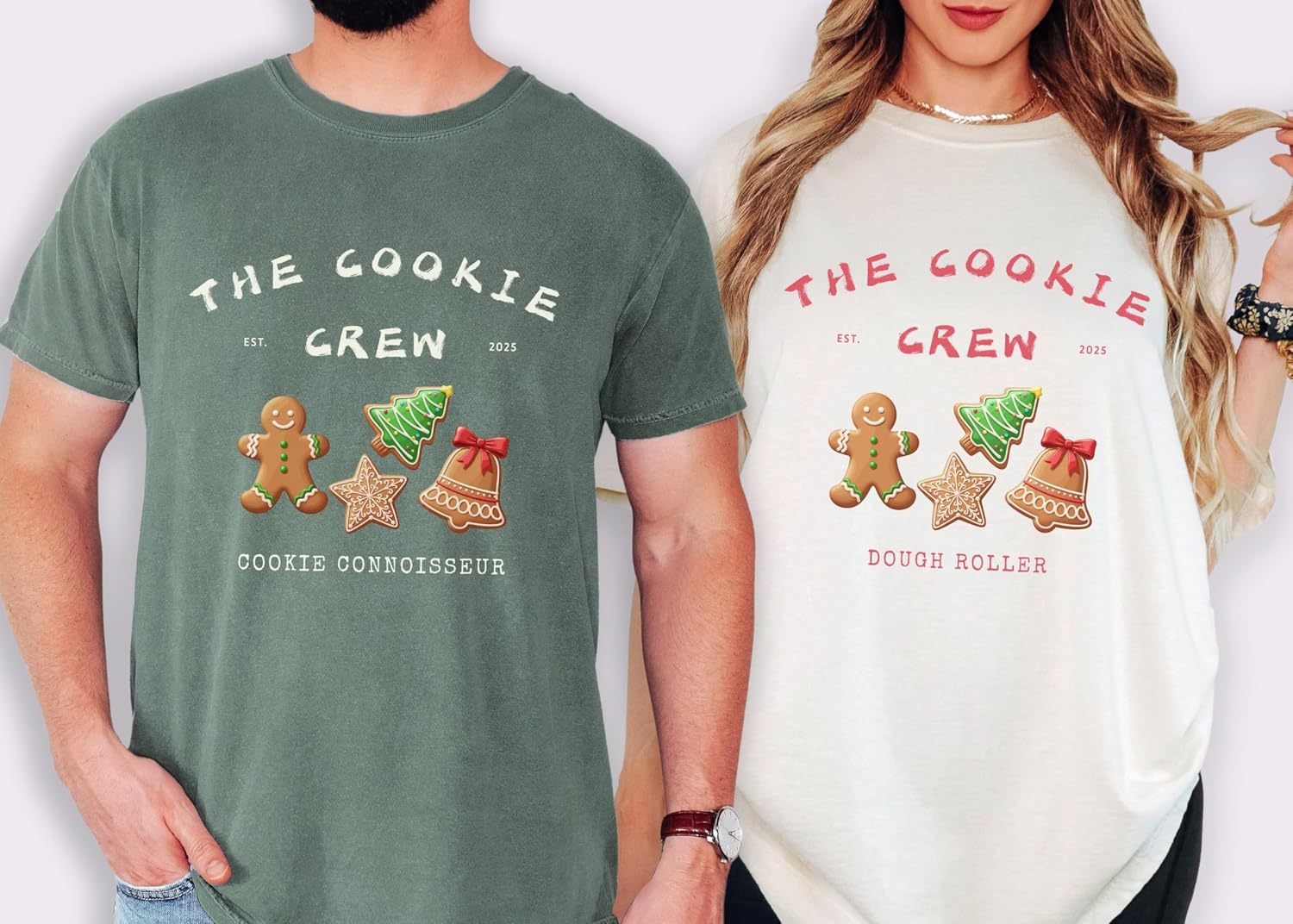Custom Christmas Cookie Crew Shirt, Matching Family Christmas Shirts, Christmas Baking Shirt, Family Group Christmas Shirt White
