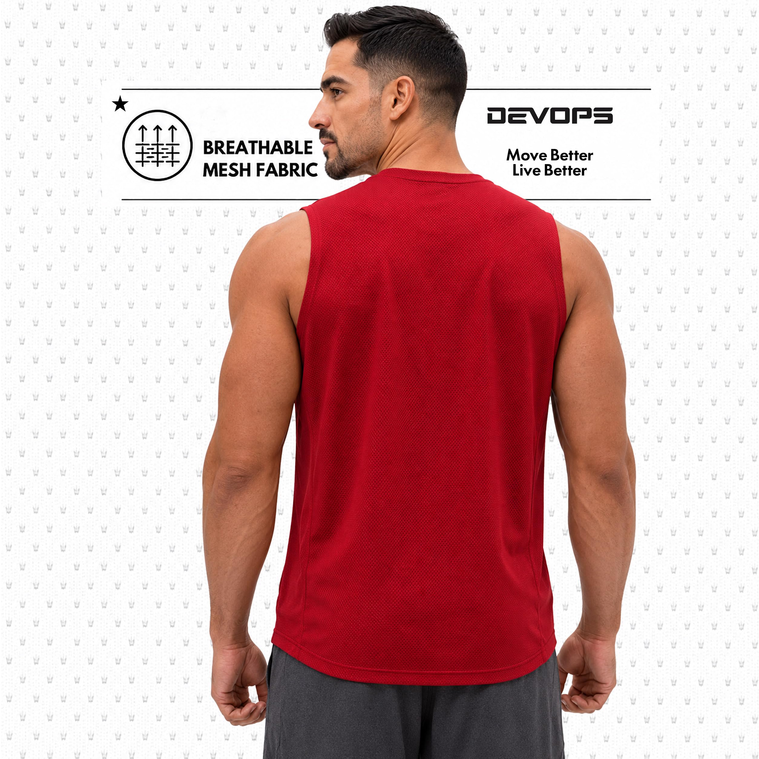 Devops Y Fit Tank Top Entrenamiento Hombre (Pack de 3)