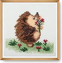 Trimits Mini Counted Cross Stitch Kits, 13 x 13cm (5 x 5in), Hedgehog