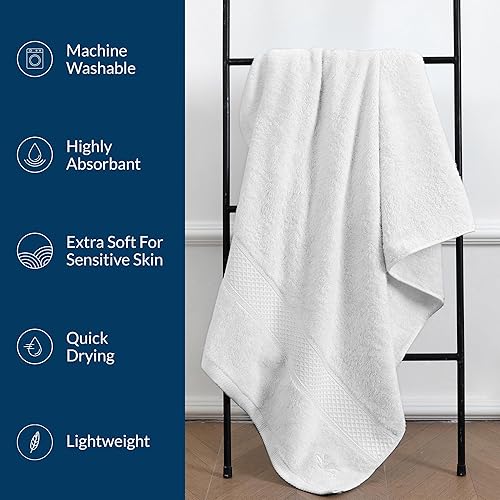 Miniatura 3 de Bio Bidet by Bemis Juego de toallas de lujo, altamente absorbentes, súper suaves, ligeras, de secado rápido, toalla de baño de 55 x 27.5 pulgadas