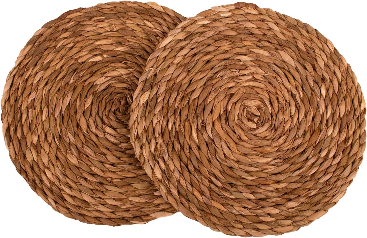 Milkary 4 Pack Handwoven Rattan Coasters, Table Woven