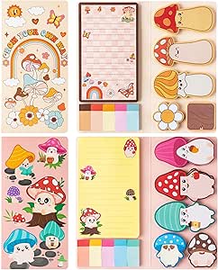5-Piece Notebook & Stationery Set - A5 Spiral Notebooks With Sticky Notes, Pen & Bookmarks