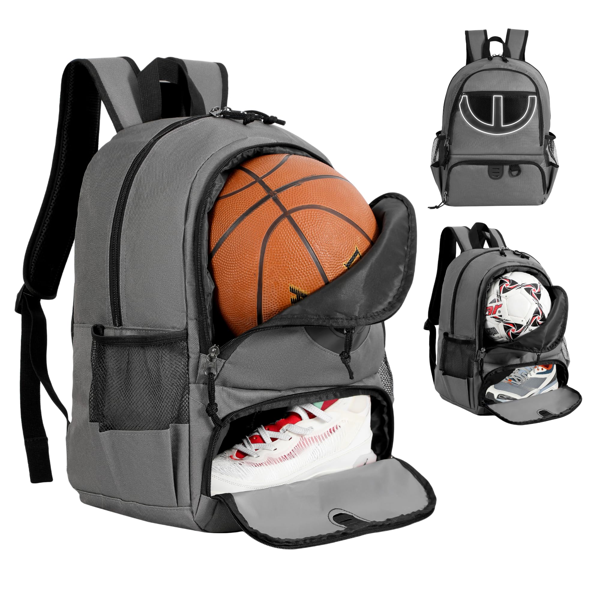TRAILKICKER Football Backpack (Grey) — image 1