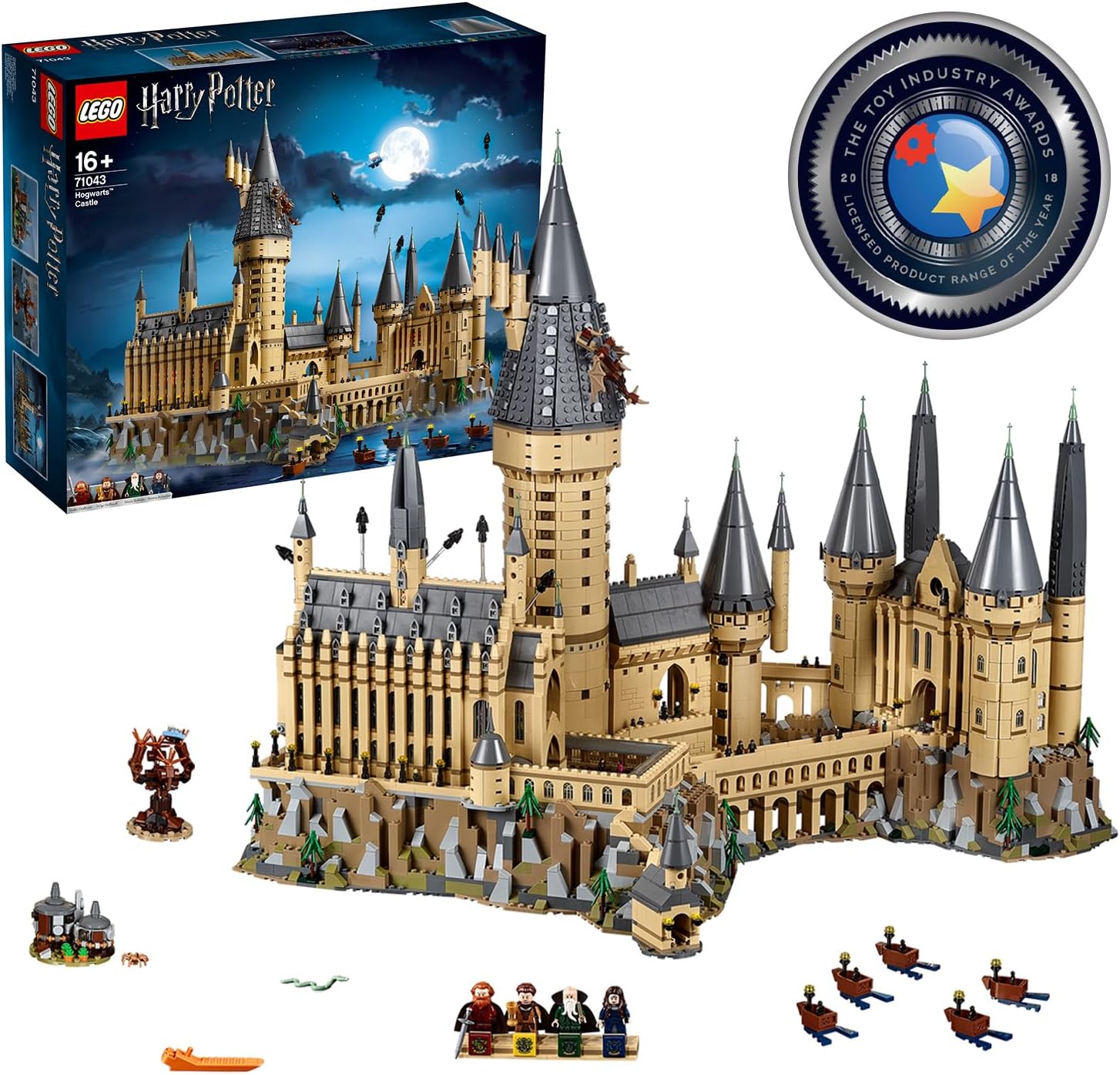 Harry Potter Hogwarts Castle Model, Big Collectable Set with the Great Hall, Sword of Gryffindor & Chamber of Secrets, Wizarding World Gift Idea for Fans 71043