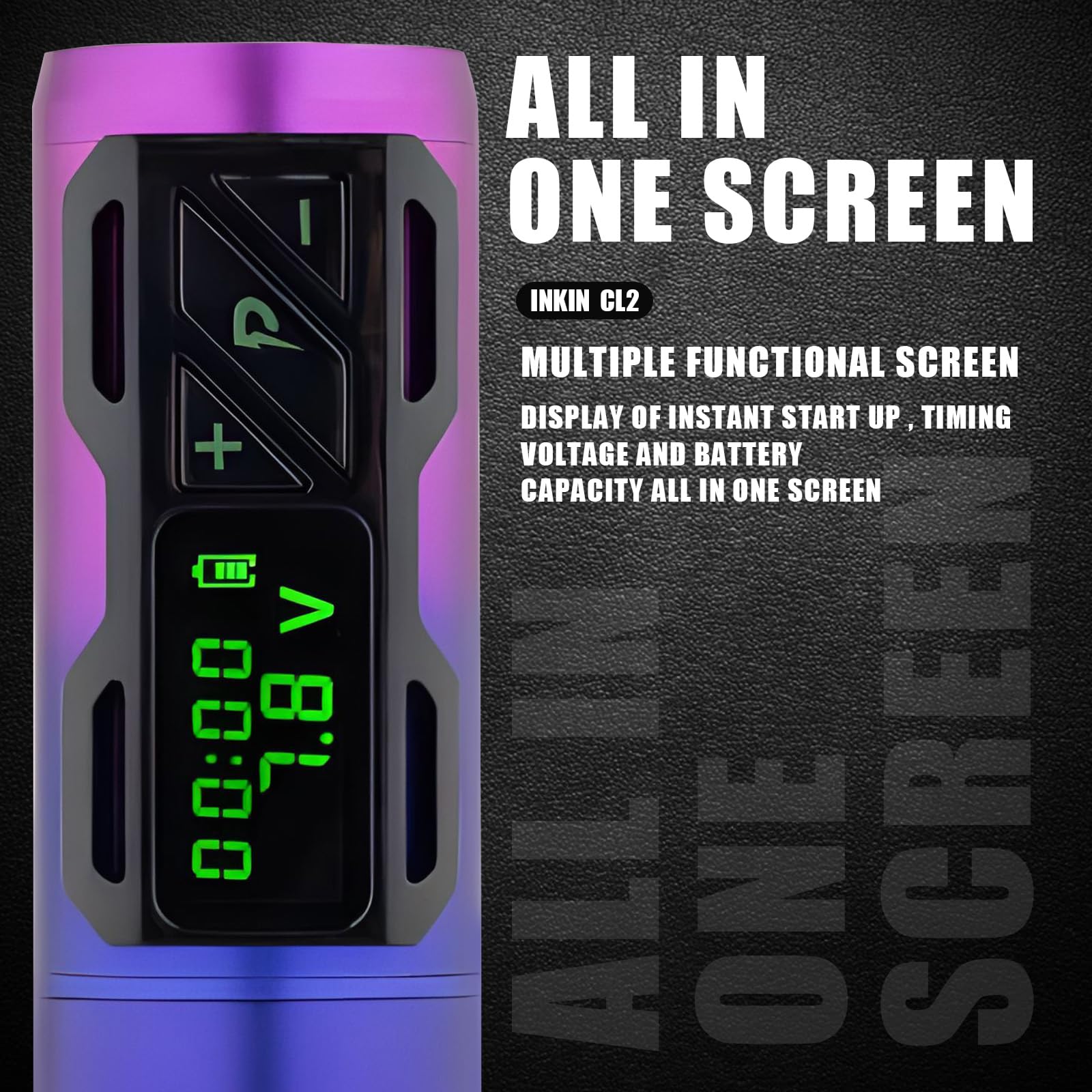 INKin Tattoo Maschine Set, Kabelloser Tätowiermaschine mit 4.0 Hublänge und 2pcs 1800mAh Batterien, Tattoo Zubehör Set Komplett mit Tattoo Drucker Bluetooth, Stencil Stuff, Tattoo Farbe und Nadeln
