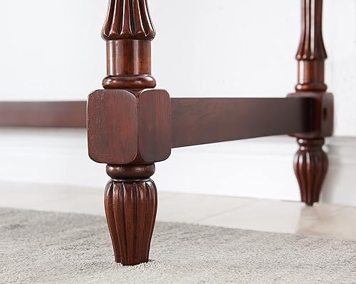 Miniatura 9 de MODERION Escritorio de Computadora de Madera Maciza con 2 Cajones, Mesa de Tocador Tradicional, Escritorio de Escritura para Oficina en Casa de 46",