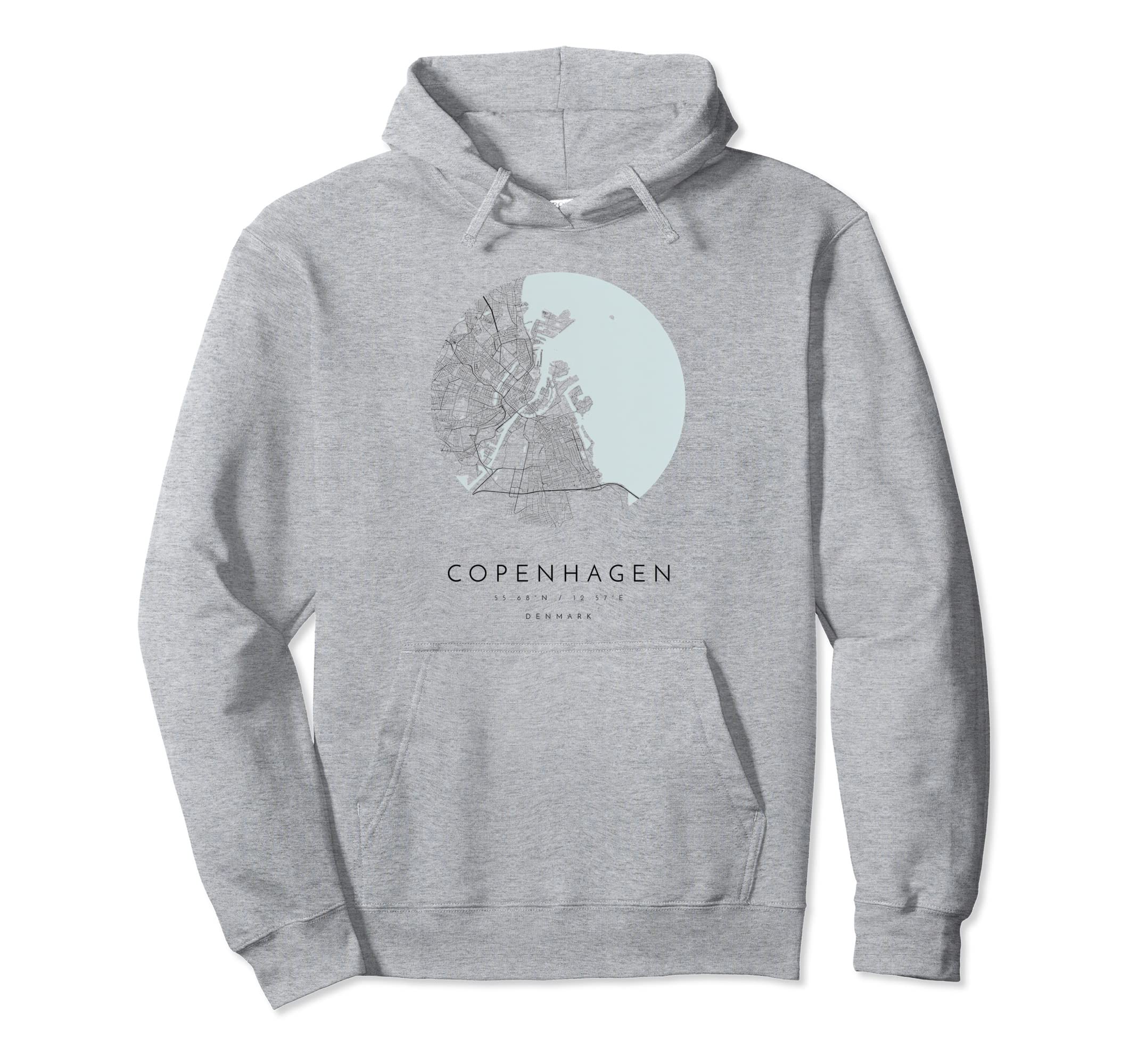 copenhagen denmark Coordinates map hometown Pullover Hoodie