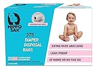Vista 1 de Hippo Sak Bolsas de eliminación de pañales, 375 unidades, color blanco