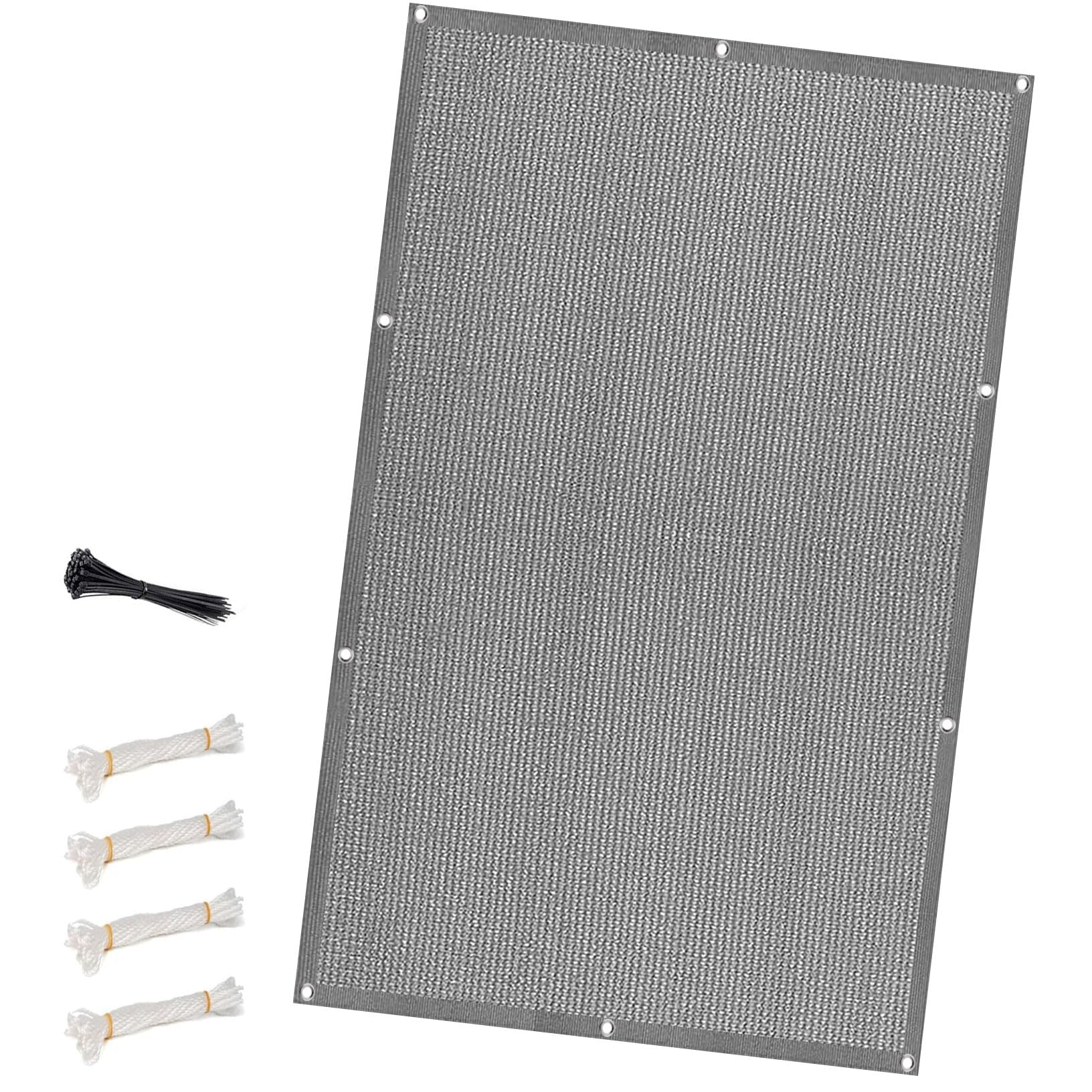 Voile d'ombrage rectangulaire gris clair 175x525 cm pour pergola