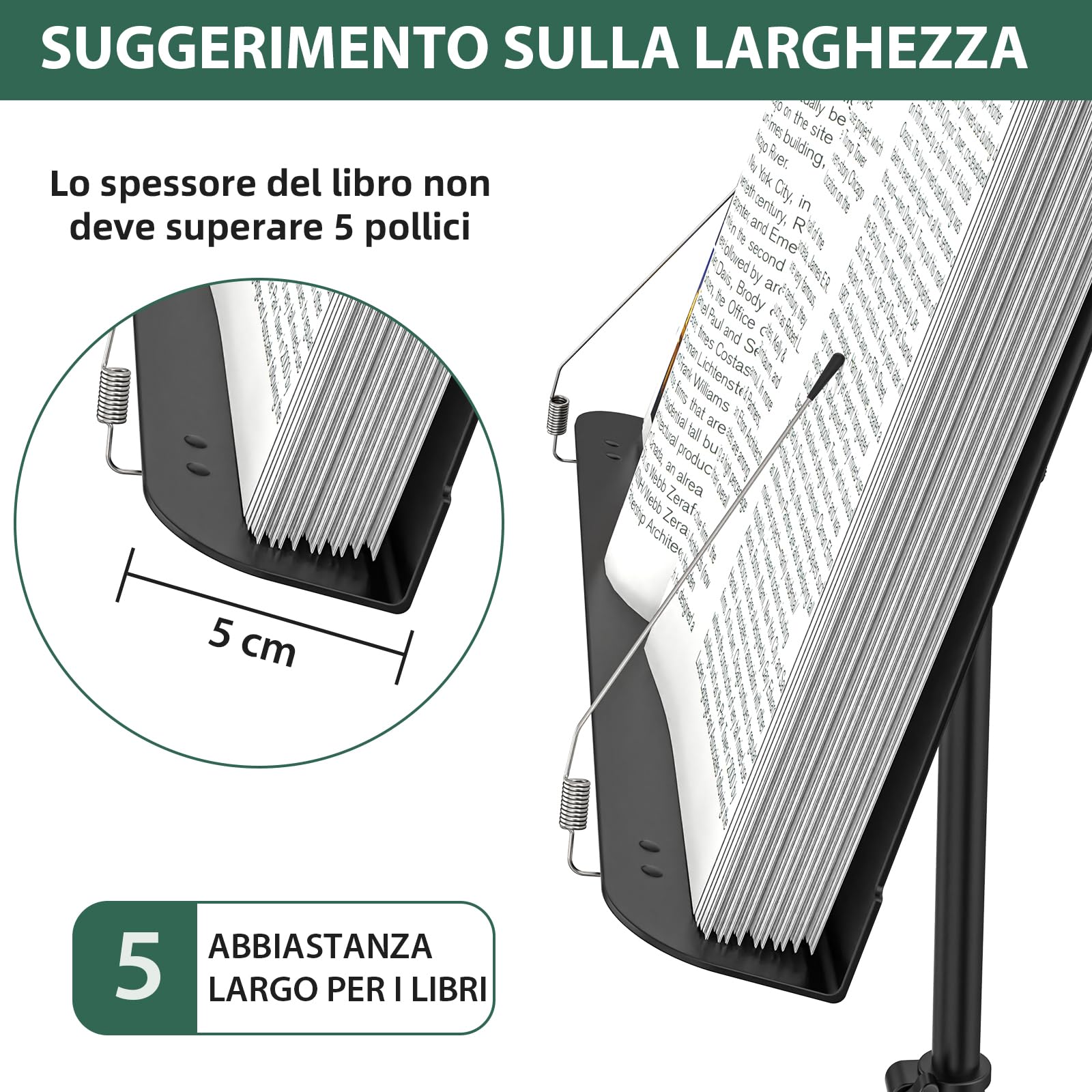 GLEAM Leggio per Spartiti - Interamente in Metallo con Borsa da Trasporto, Supporto per Telefono, Porta Spartiti e Clip, Supporto per Libri da Tavolo 5 in 1
