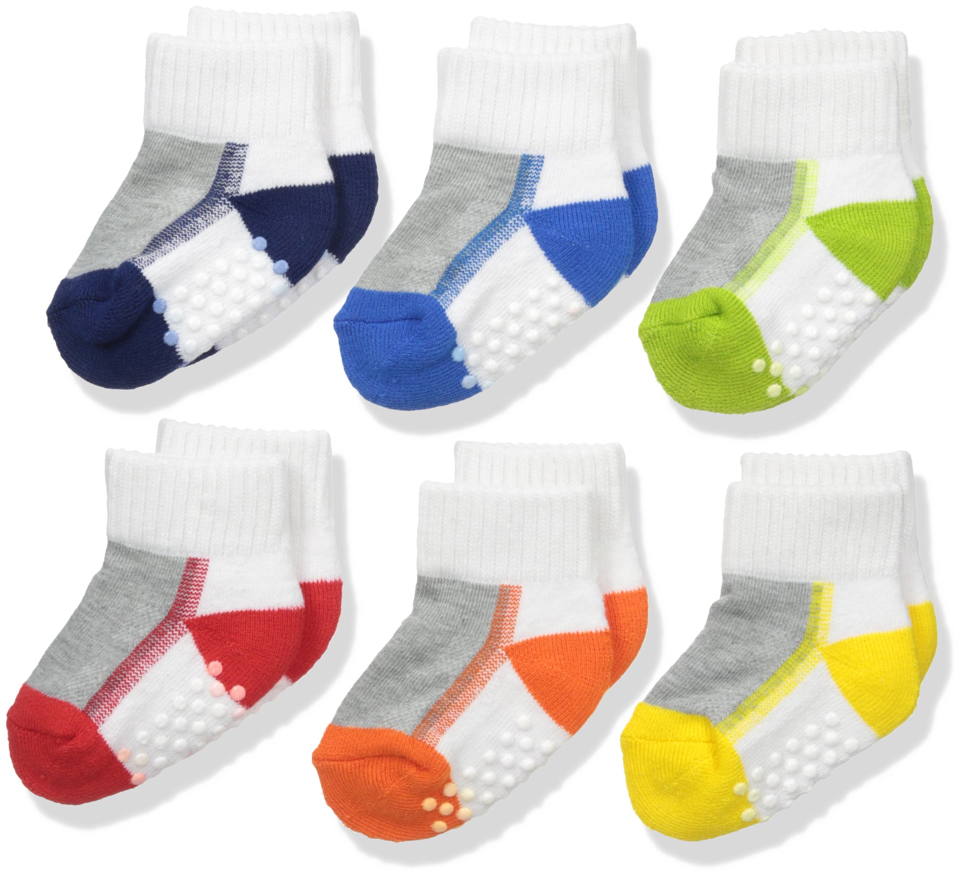 Jefferies Socks Baby Boys' Boy Performance Tech Quarter 6 Pair Pack Socks