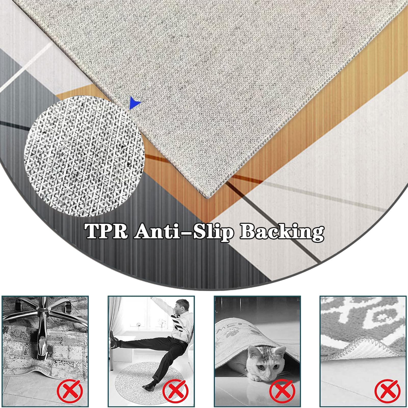 Tapete de madera dura para silla de computadora, tapete de escritorio para oficina, protector de silla rodante, tapete multiusos para el hogar, oficina y juegos, alfombra de protección