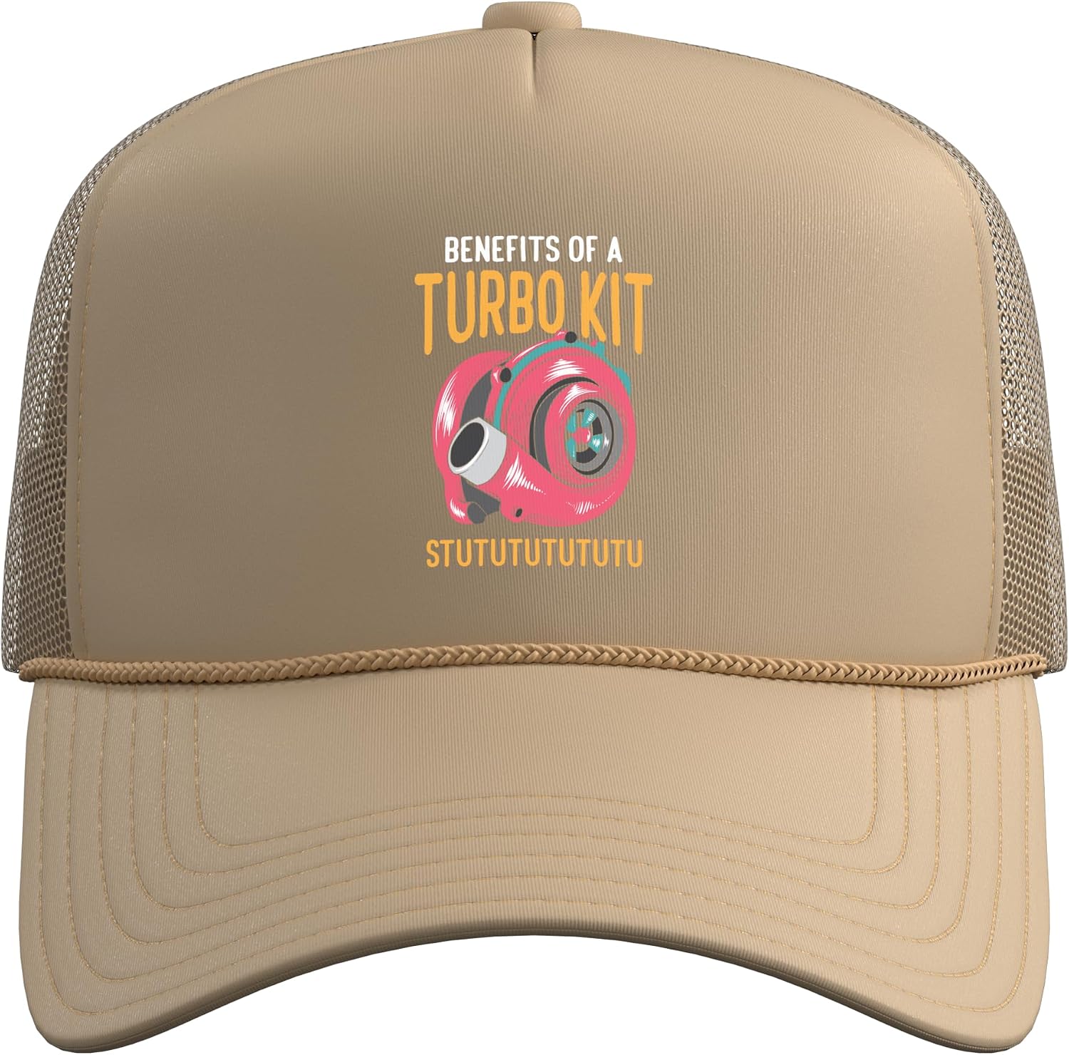 Benefits of A Turbo Kit Funny Turbo Charger Car Tuning Trucker Hat with Adjustable Mesh Back image 2