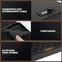 Vista 4 de PACOLO Portable Gun Safe for Pistols, Small Handgun Lock Box with Combination Lock or Key Lock, Portable Travel Pistol Safe for Travel, Home, Car