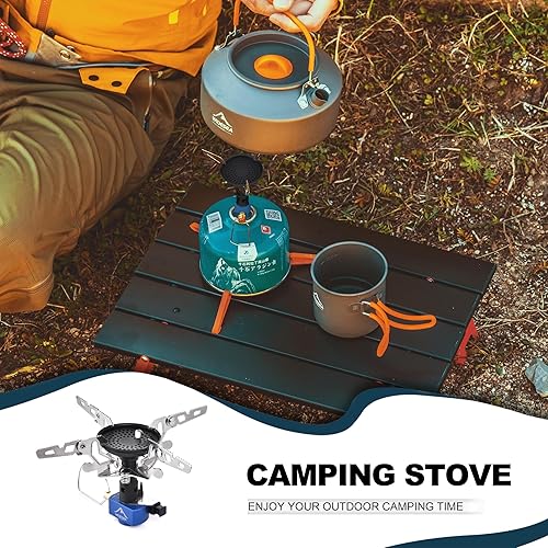 Miniatura 7 de Widesea Estufa de mochilero 3300W Estufa de camping Quemador de gas portátil con Iginitor Mini Ultraligero Equipo de senderismo Equipo al aire libre