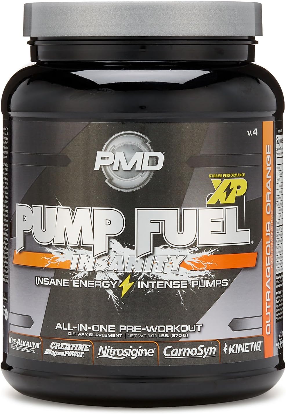 PMD Pump Fuel Insanity Outrageous Orange 30 Servings