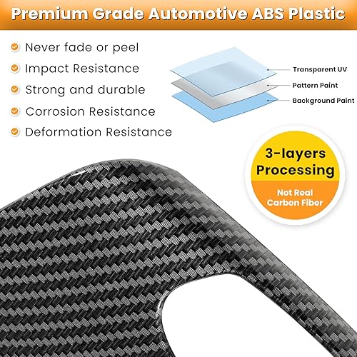 Miniatura 6 de Cubierta del reposabrazos lateral del mango de la consola central de fibra de carbono para Chevrolet Corvette C7 Z06 Z51 ZR1 Stingray Grand Sport