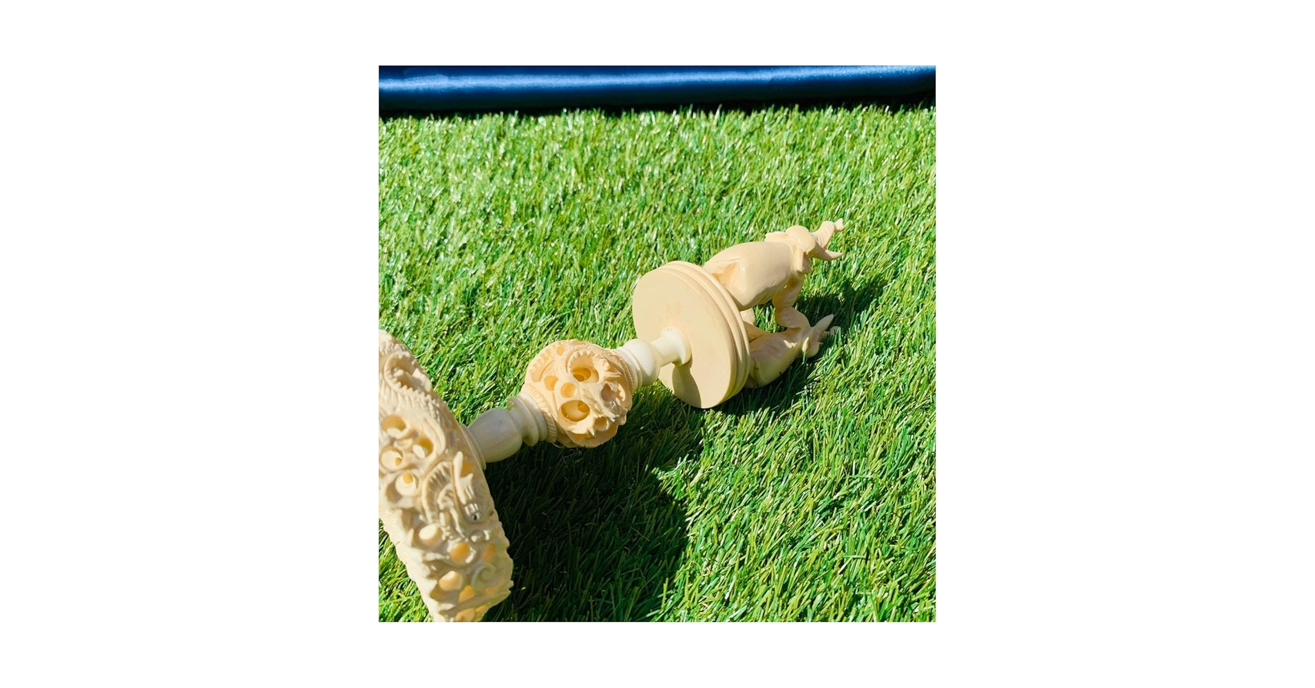 Amazon.co.jp: 中国美術 多層球 天球 縁起物 彫刻 象牙調 時代物