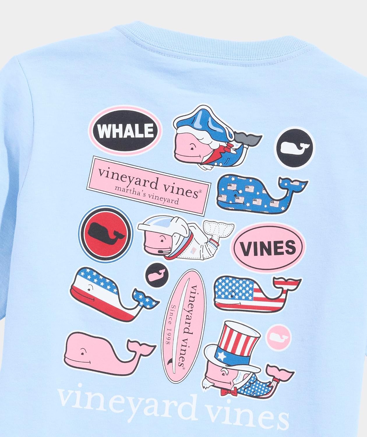 Vineyard Vines Boys Boys' Multi USA Sticker Short-Sleeve Pocket Tee - Image 3