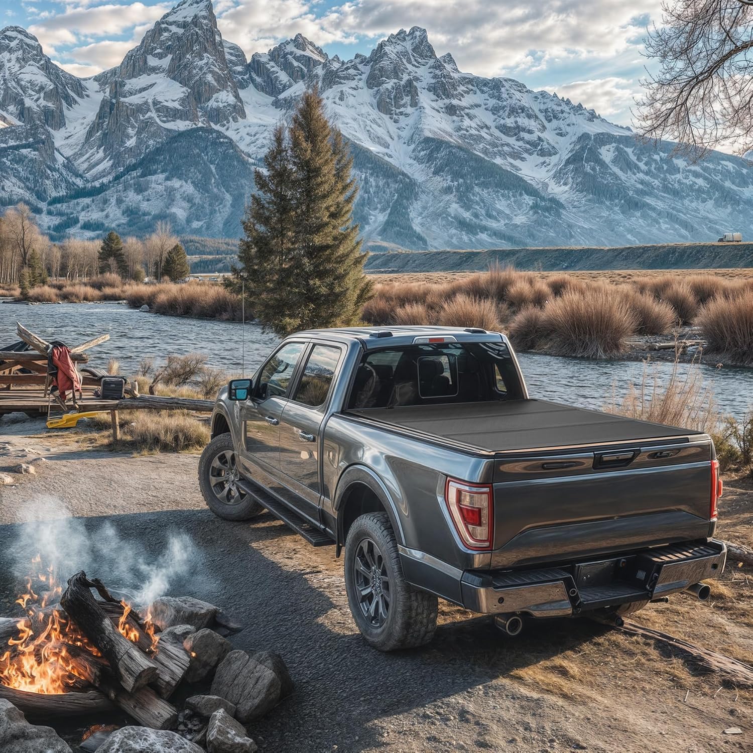 FASTFIT HTL Low-Profile Hard Tri-Fold Tonneau Cover for 2019-2026 Chevy Silverado/GMC Sierra 1500, 5.8ft (69.9in) Truck Bed | Not for CarbonPro