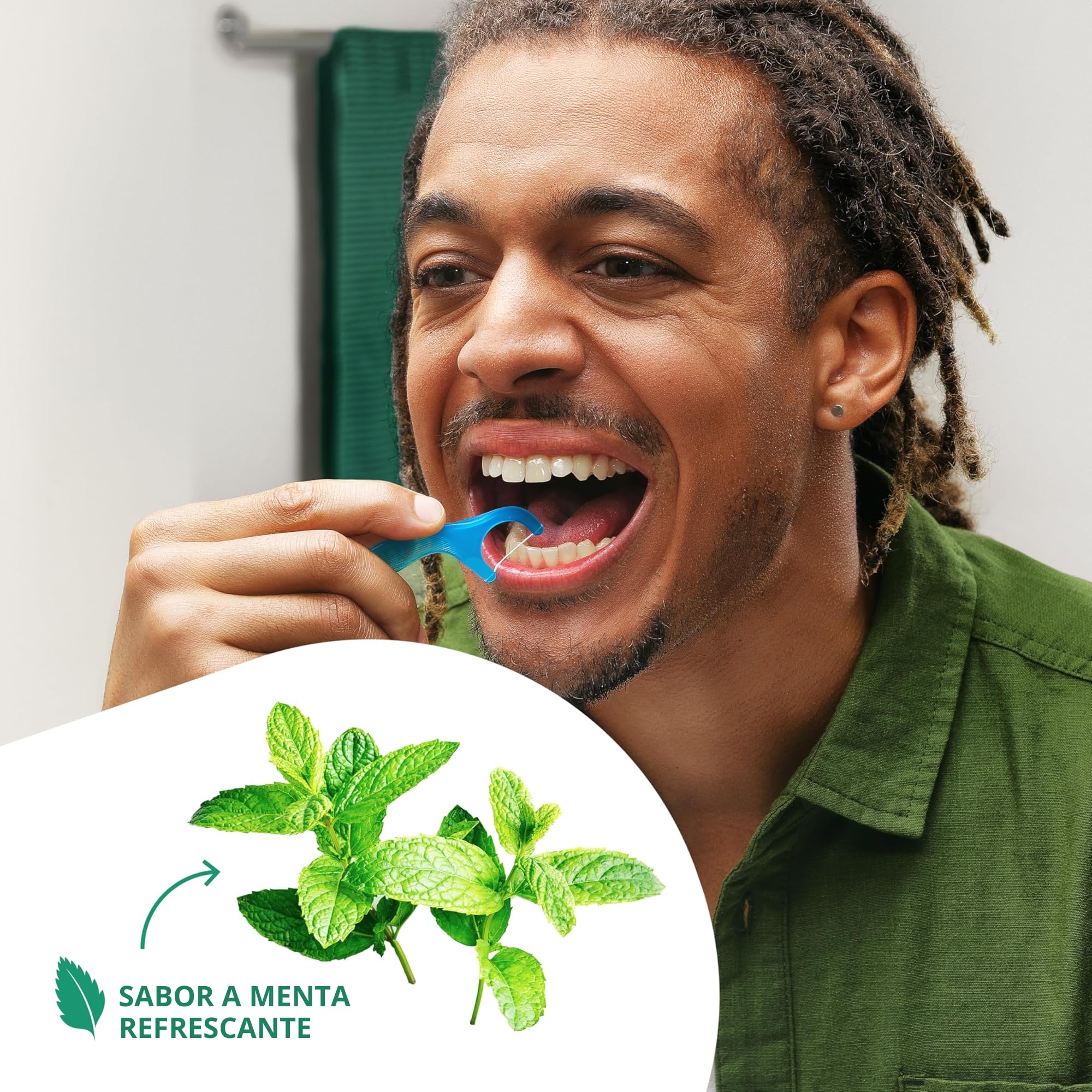 GUM EASY-FLOSSERS | Aplicadores de hilo dental | Elimina la placa y los restos de comida entre los dientes | Recubiertos con flúor y vitamina E | 3x90 aplicadores