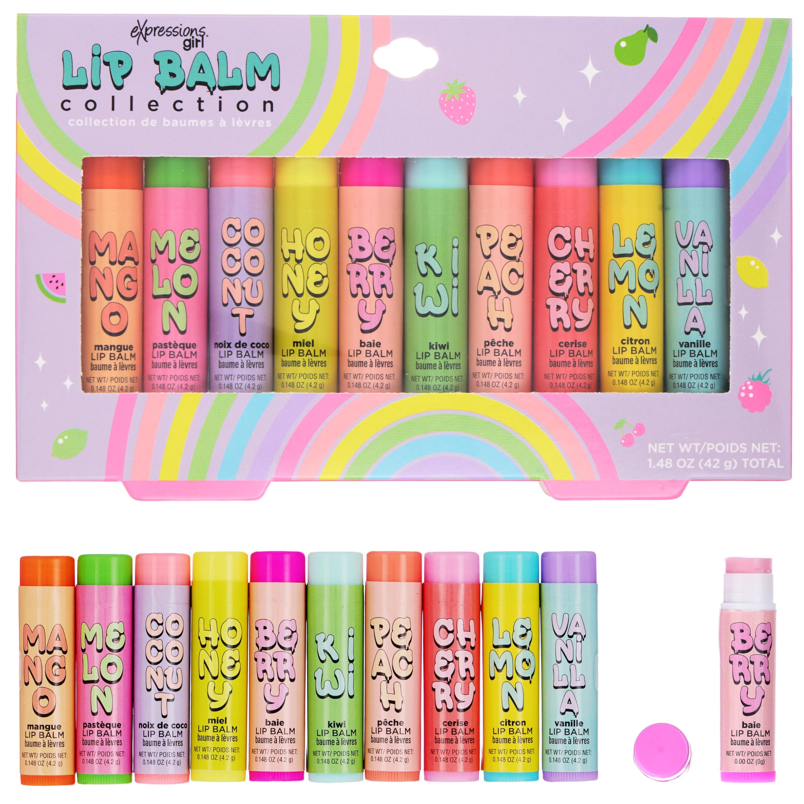 Amazon.com : 10pc Fruity Lip Balm Collection - Hydrating Lip Balms