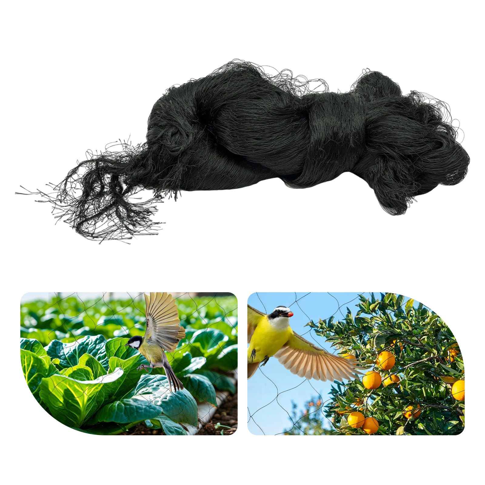 Rete di protezione per uccelli, 30 x 15 m, a maglia stretta (50 x 50 mm), per balcone, robusta, resistente alle intemperie e ai raggi UV, per stagno, per giardino, balcone o stagno, alberi da frutto