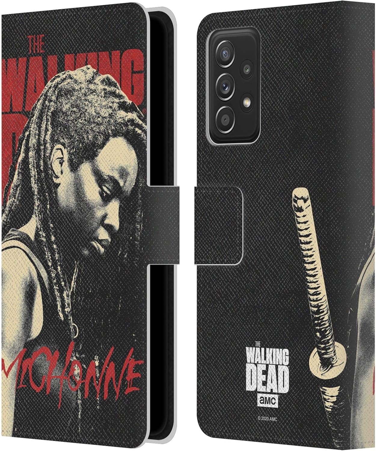 Head Case Designs Officially Licensed AMC The Walking Dead Michonne Season 10 Character Portraits Leather Wallet Case Compatible with Galaxy A52 / A52s / 5G (2021)
