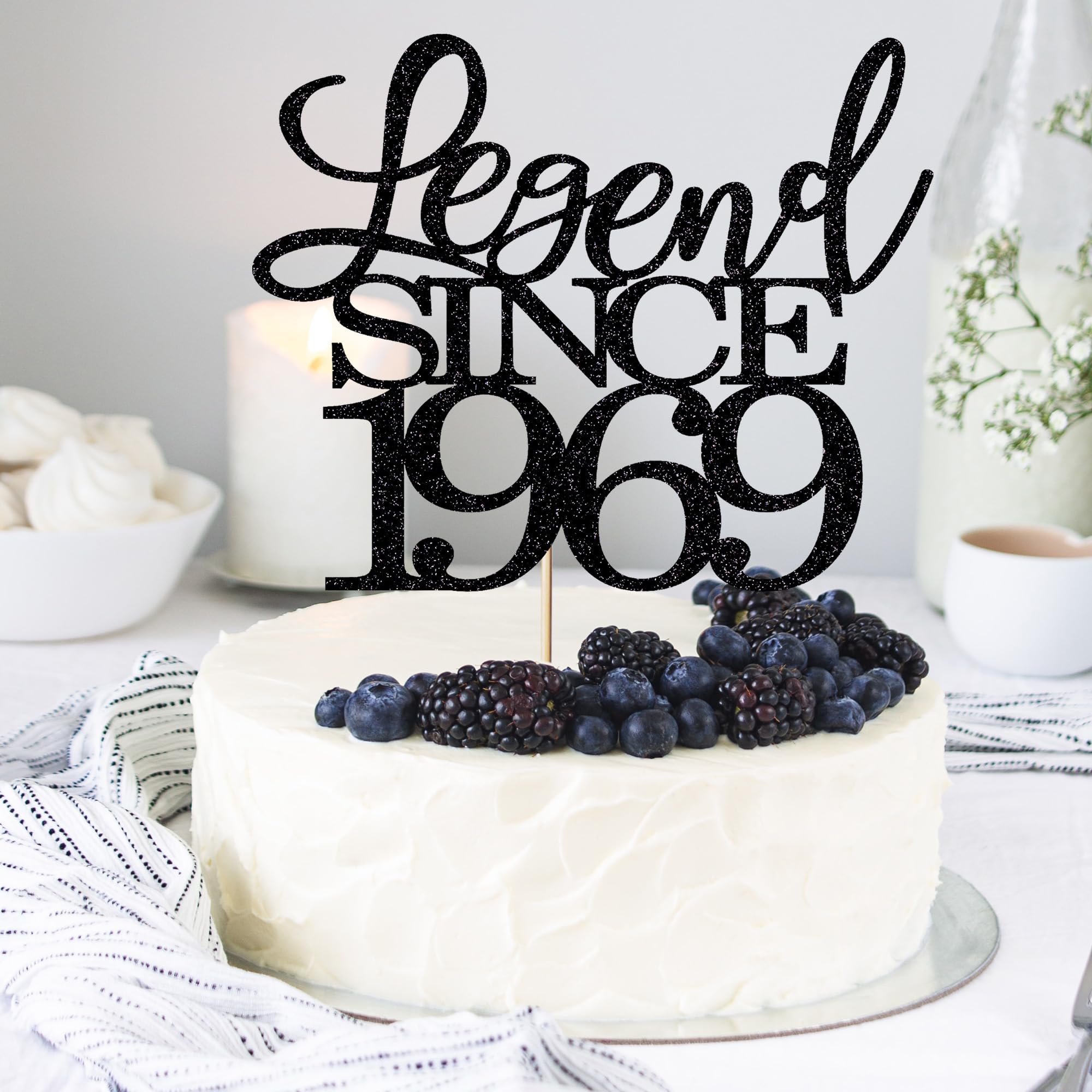 Amazon.co.jp: legend since 1969 ケーキトッパー 54歳の誕生日