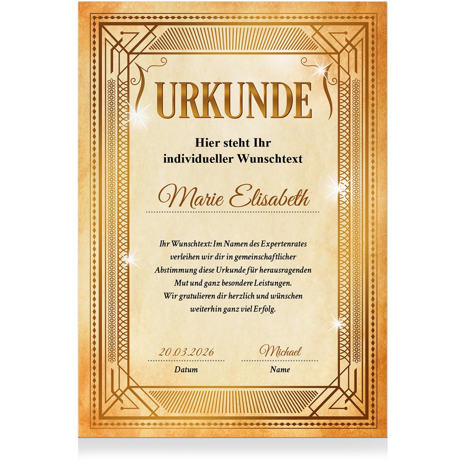 Urkundenpapier A4 Bedruckbar Urkunde - Dankeskarte - An Familie \u0026 Liebsten  Geschenk, Personalisierte Geschenkidee - Danksagung Zum Geburtstag - Danke  Gedicht Zum Bedanken Einladungskarten Zum 60 Geburtstag, image size:1500x1500