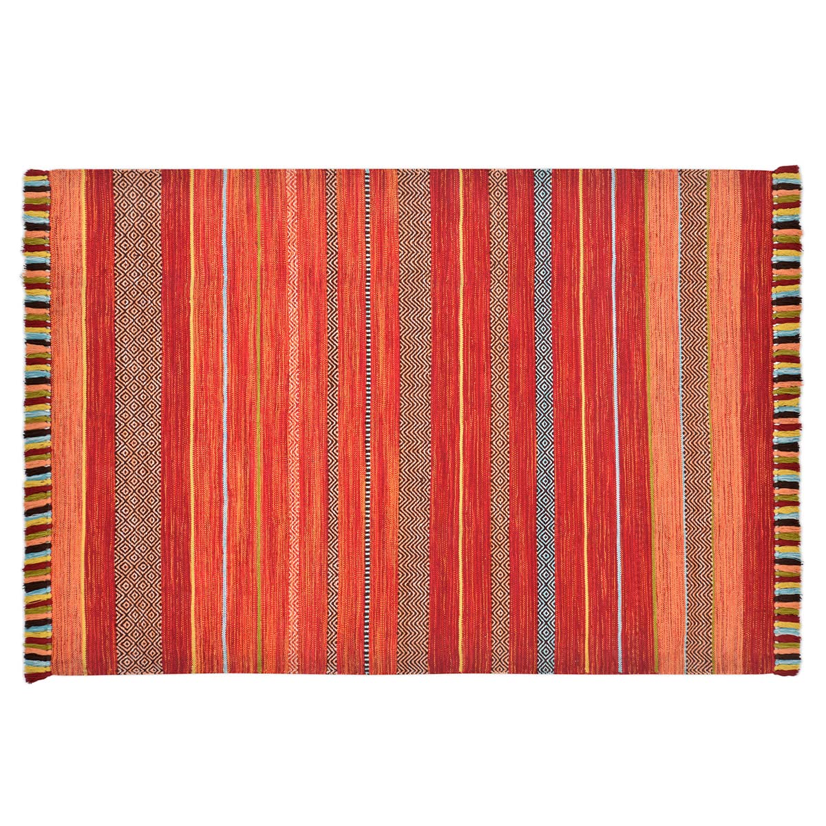 Tapis Kavya rouge 130 x 200 cm pour salon et chambre