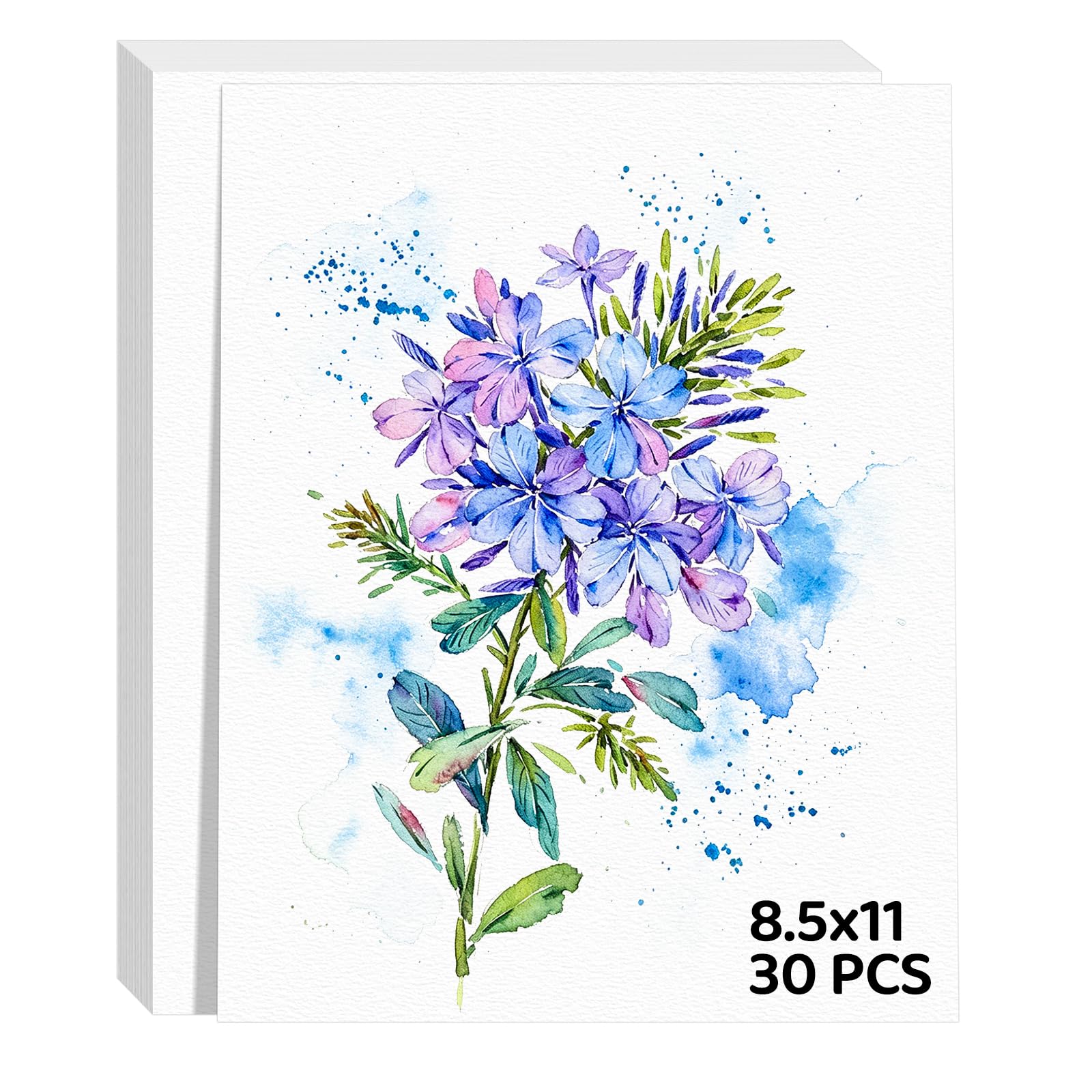 Watercolor Paper 8.5x11 - 30 Sheets -1