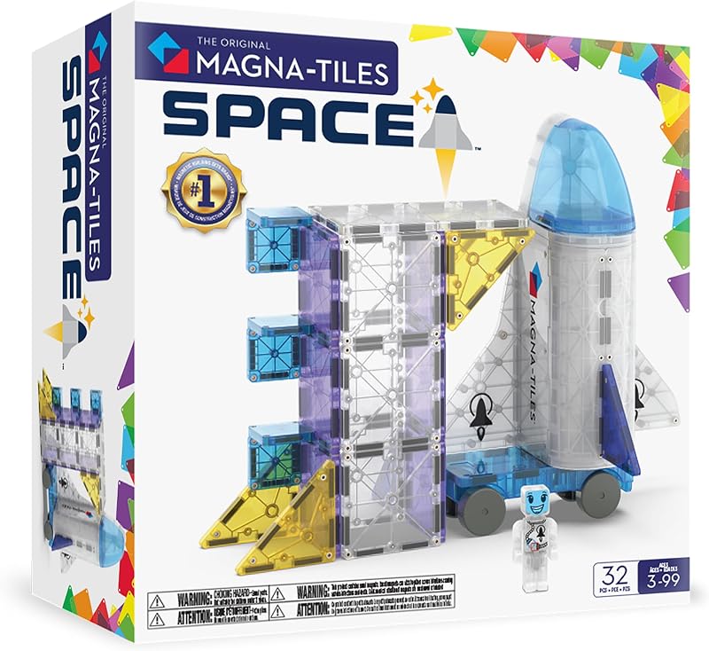 Juego de construcción magnético Space de 32 piezas, la marca de construcción magnética original
