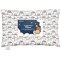 Vista 44 de My Little Dreamy Kids Almohada pequeña de 13 x 18 pulgadas con funda de algodón orgánico, suave y transpirable, lavable a máquina, para niños