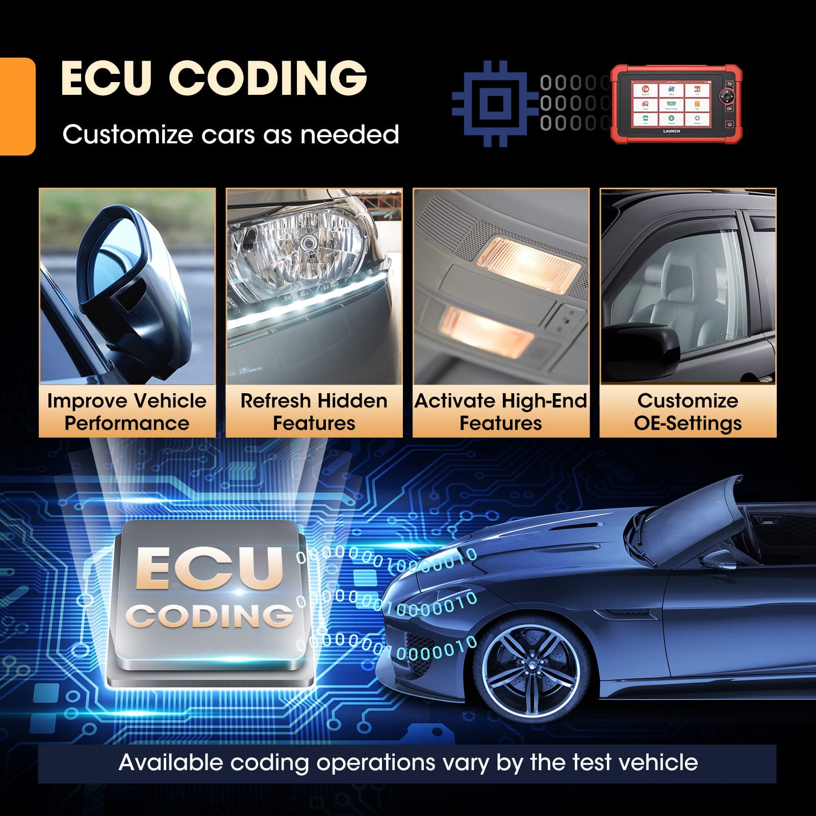 LAUNCH CRP919X Pro Level obd2 Diagnosegerat Auto für ALLE Systeme 31+ Service Reset Öl-Service EPB DPF Regeneration, IMMO Service, kfz Tester für Aktiver Test, ECU-Kodierung, CANFD, 2 Jahre Update