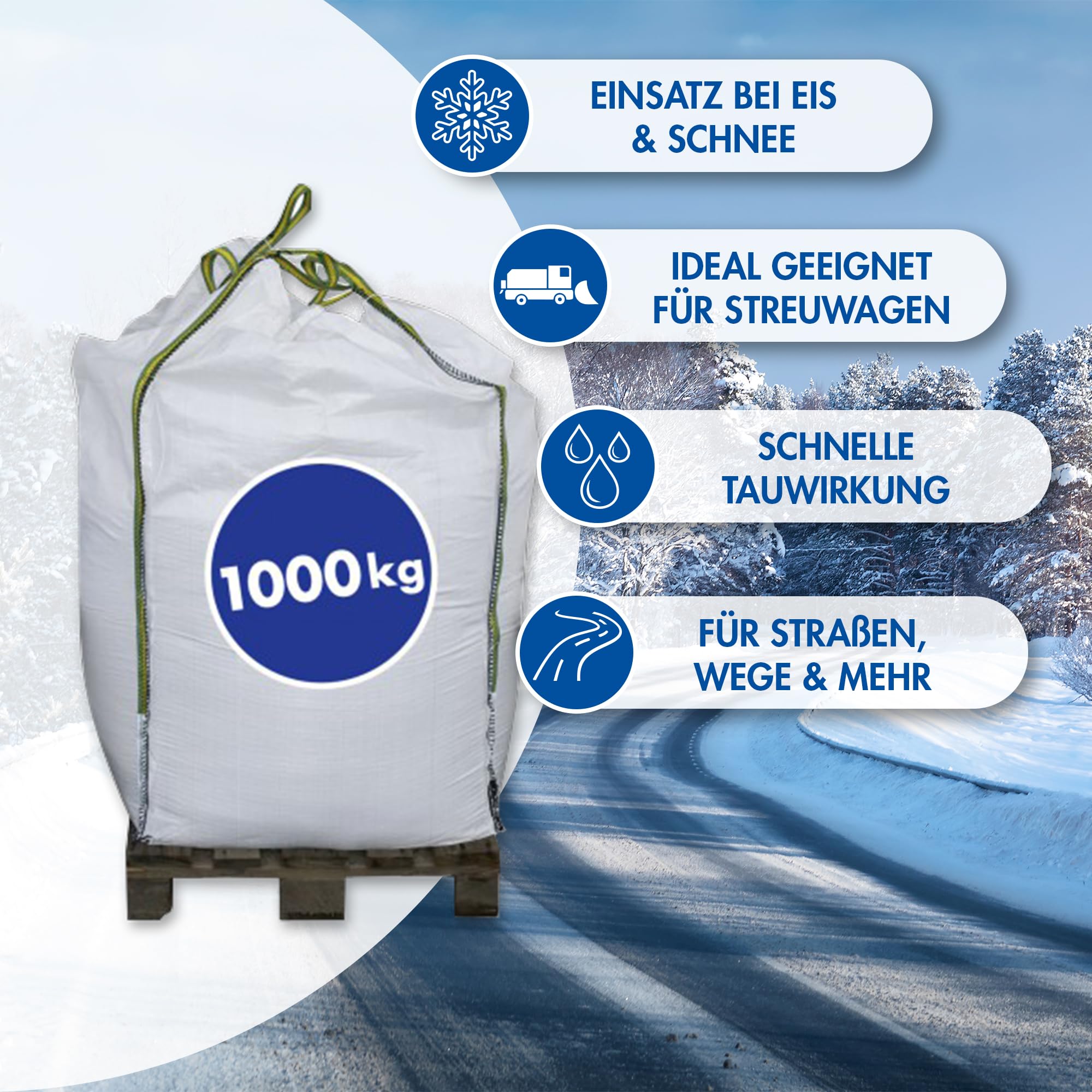 Streusalz DEFROST im Big Bag 1000 kg | AT Streusalz DEFROST im Big Bag 1000 kg | AT