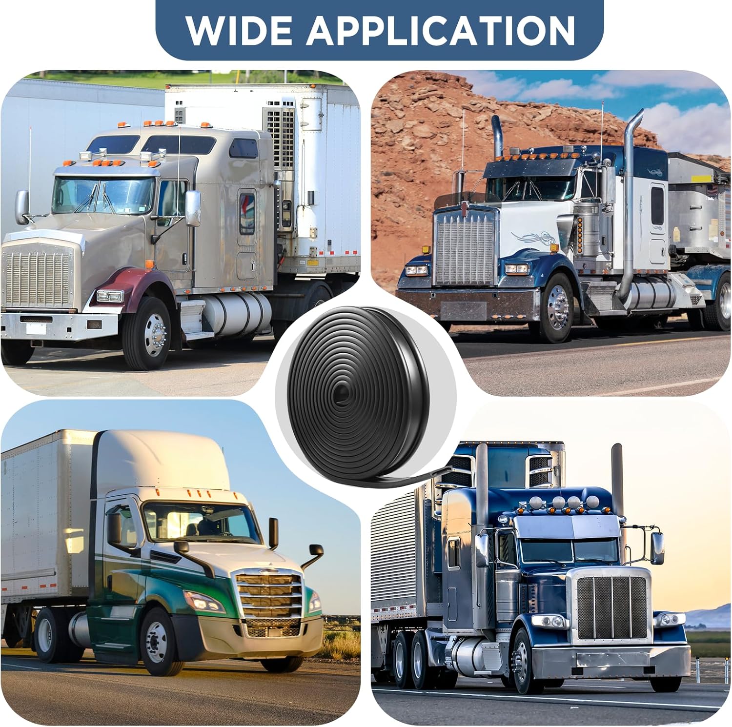 2 inches Fuel Tank Strap Isolator, Gas Tank Strap (Length 25 Feet), Fit for Most Semi-Trailer Trucks Seal